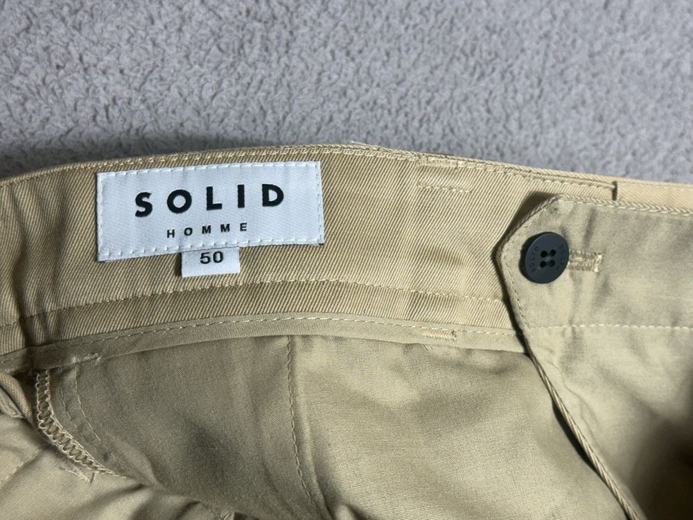 24fw 솔리드옴므 베이지 원턱트윌 와이드팬츠 타임 시스템--4