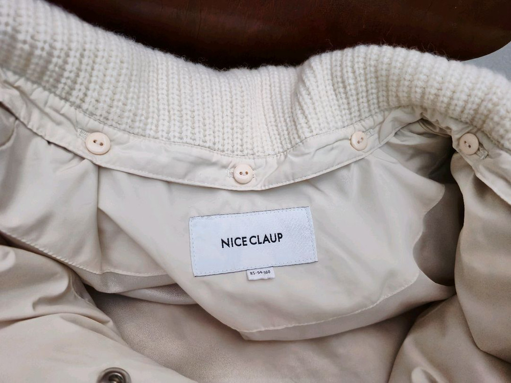 나이스클랍 아이보리 떡볶이 숏패딩--3