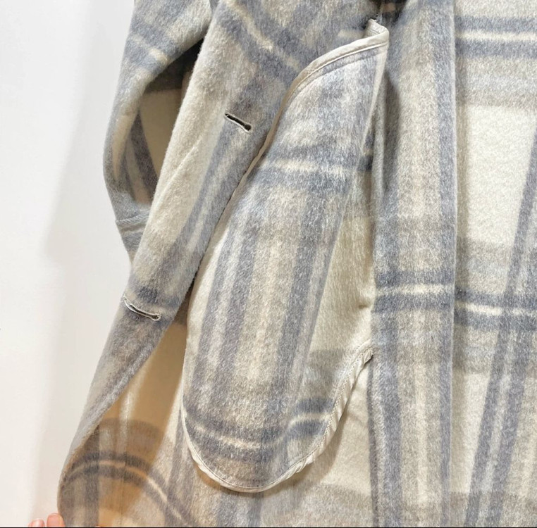 H&M 마랑맛 울블렌드 오버사이즈 롱코트 XS--3