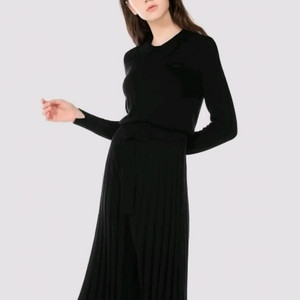 라코스테 울니트 벨티드 플리츠 원피스 55사이즈