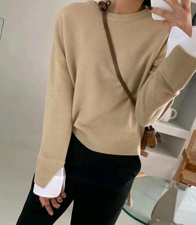 유메르 캐시 니트 ( 배송온 봉투 그대로, 새상품)--3