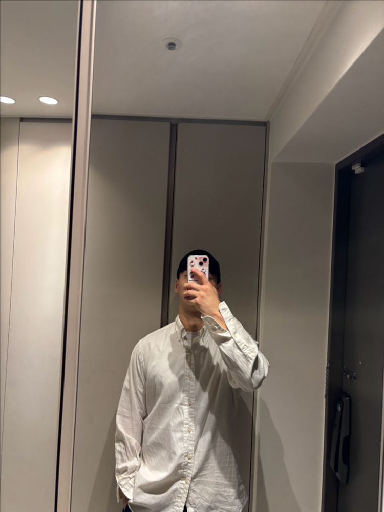 폴로 화이트 셔츠 클래식핏 L(105~110)--4