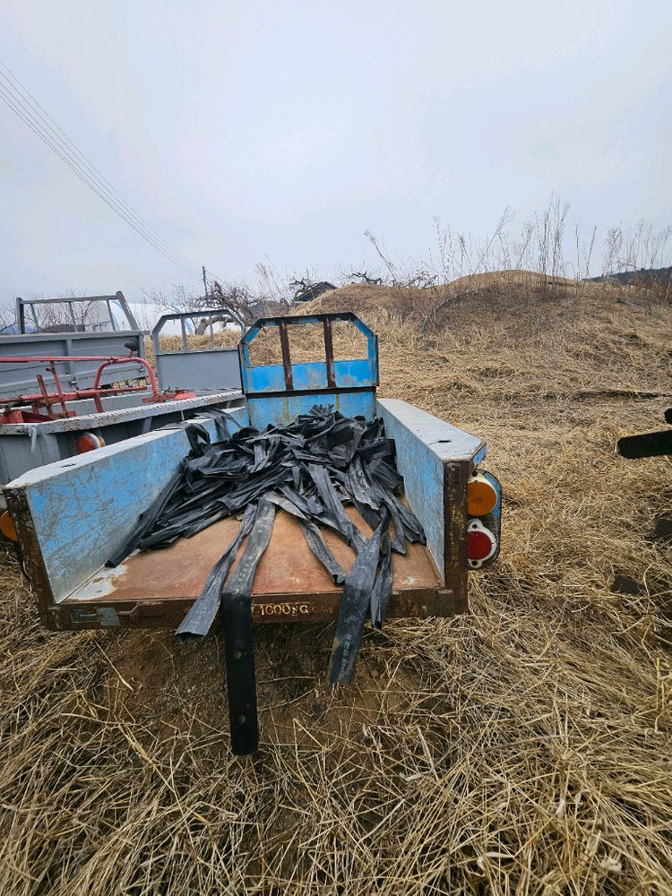 경운기용 오픈형 추레라 판매합니다 (뒤 문 없음 / 타이어 최상) 이미지