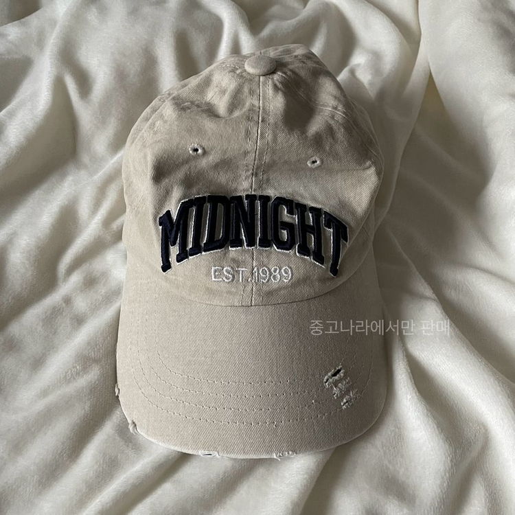 미드나잇무브 데미지 볼캡/모자 베이지--3