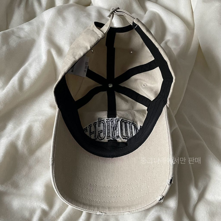미드나잇무브 데미지 볼캡/모자 베이지--4
