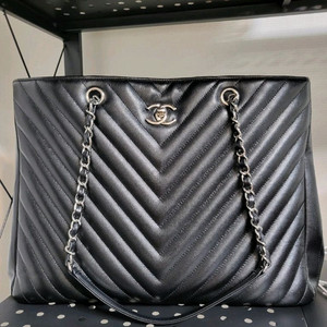 정품 샤넬 캐비어 쉐브론 체인 숄더백