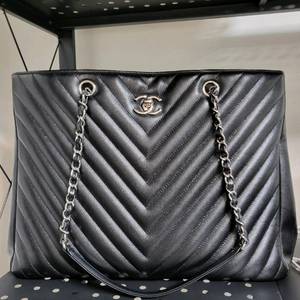 정품 샤넬 캐비어 쉐브론 체인 숄더백