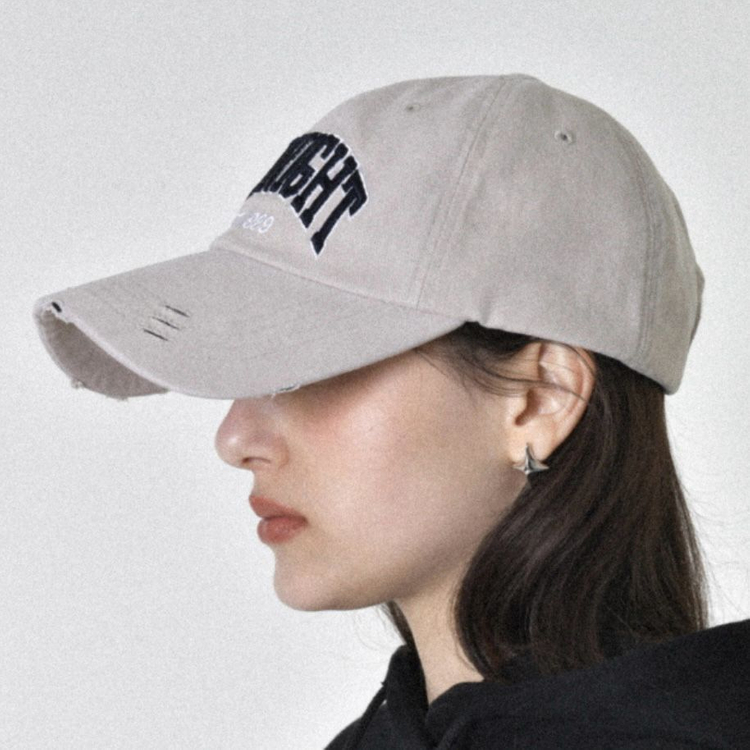 미드나잇무브 데미지 볼캡/모자 베이지--1