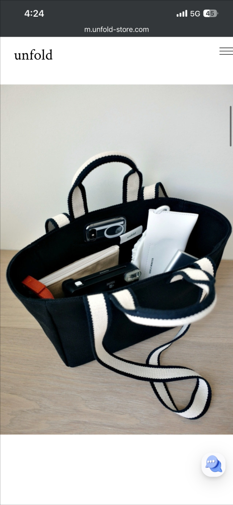 [미착용상품]언폴드 미니 투톤 스트랩 백 블랙--3