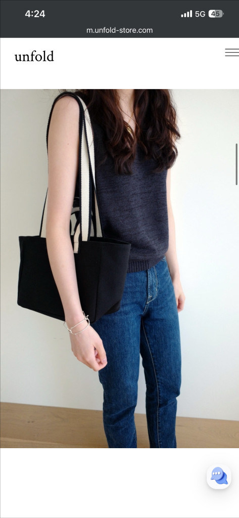 [미착용상품]언폴드 미니 투톤 스트랩 백 블랙--4