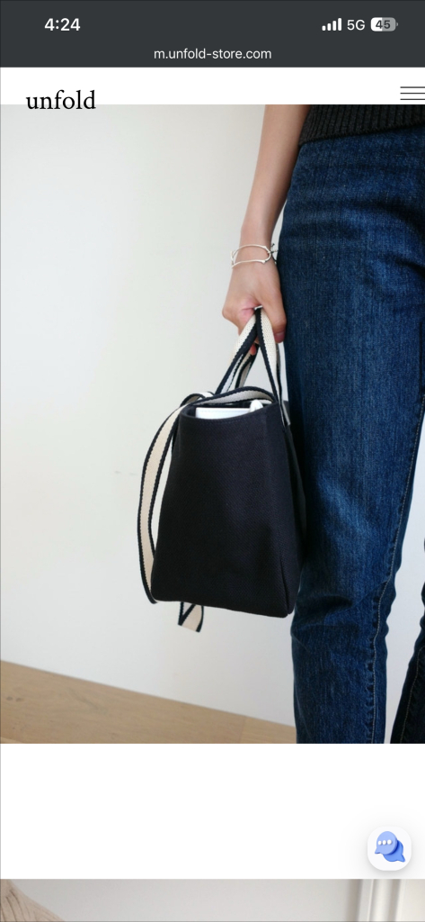 [미착용상품]언폴드 미니 투톤 스트랩 백 블랙--5