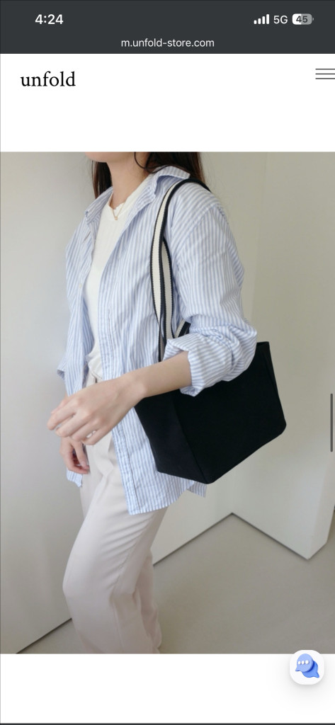 [미착용상품]언폴드 미니 투톤 스트랩 백 블랙--8