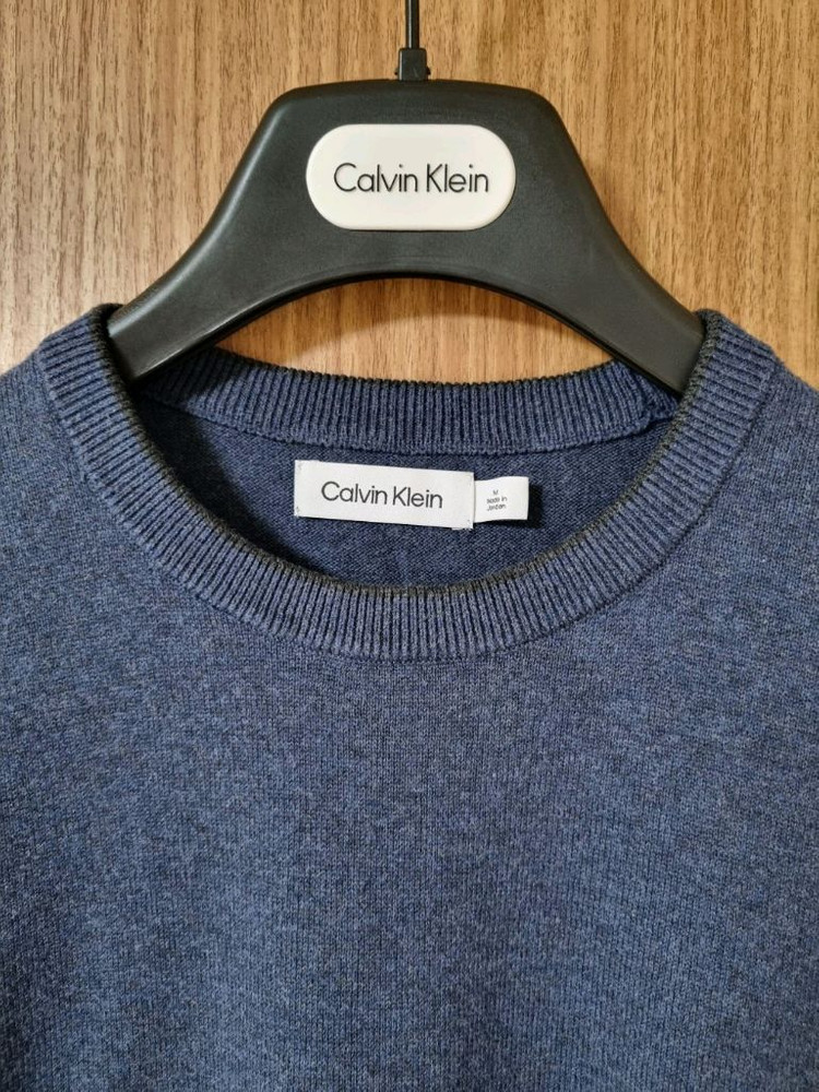 Calvin Klein 캘빈클라인 CK 피마코튼 라운드 네이비 니트 M사이즈 국내 105사이즈 판매합니다~!--1