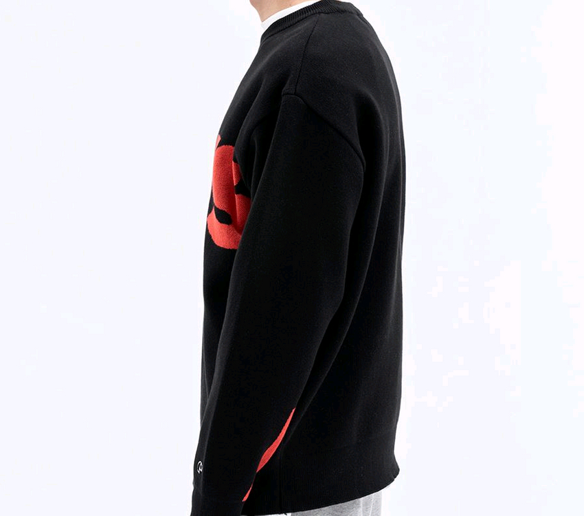 칼리프에쉬 죠스 콜라보 블랙 오버핏 니트 105사이즈 판매합니다~!--1