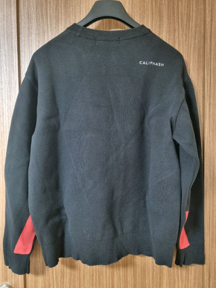 칼리프에쉬 죠스 콜라보 블랙 오버핏 니트 105사이즈 판매합니다~!--5