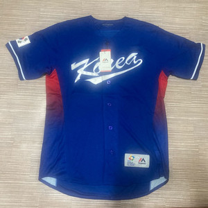 2017 WBC 마제스틱 대한민국 국대 야구 어센틱 어웨이 저지 유니폼 (차우찬 23 마킹)