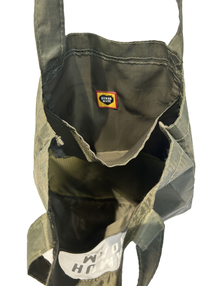 휴먼 메이드 하트 로고 토트백 올리브 드랩--3