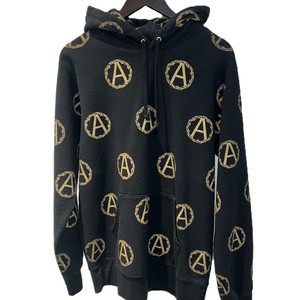 슈프림 x 언더커버 퍼블릭 에너미 모노그램 후드티 블랙