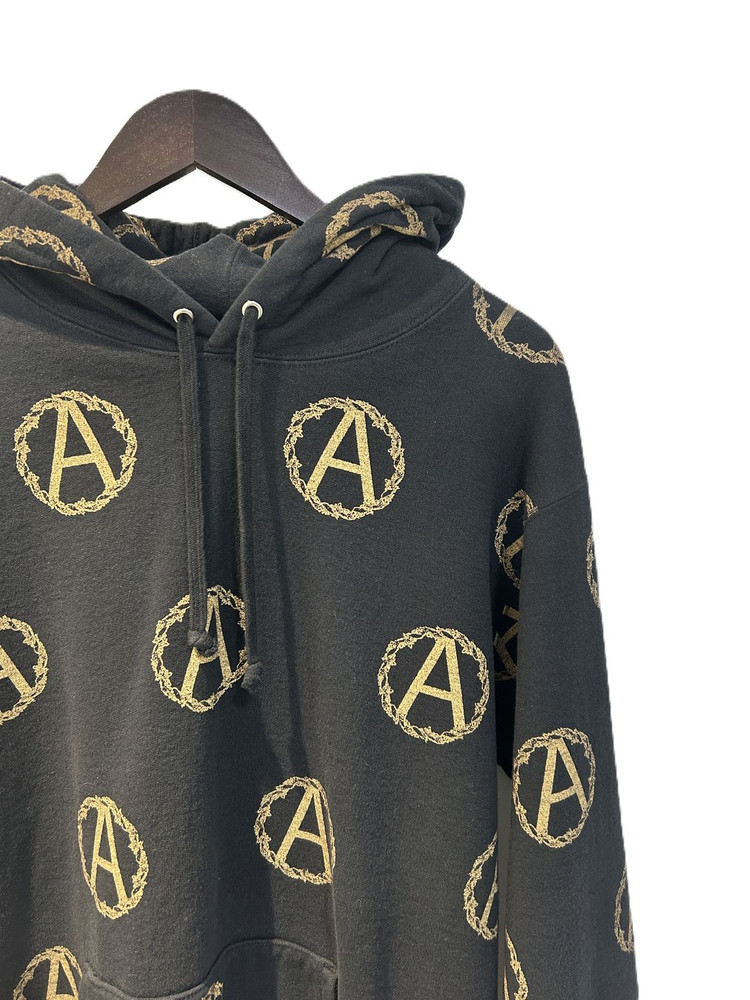 슈프림 x 언더커버 퍼블릭 에너미 모노그램 후드티 블랙--4