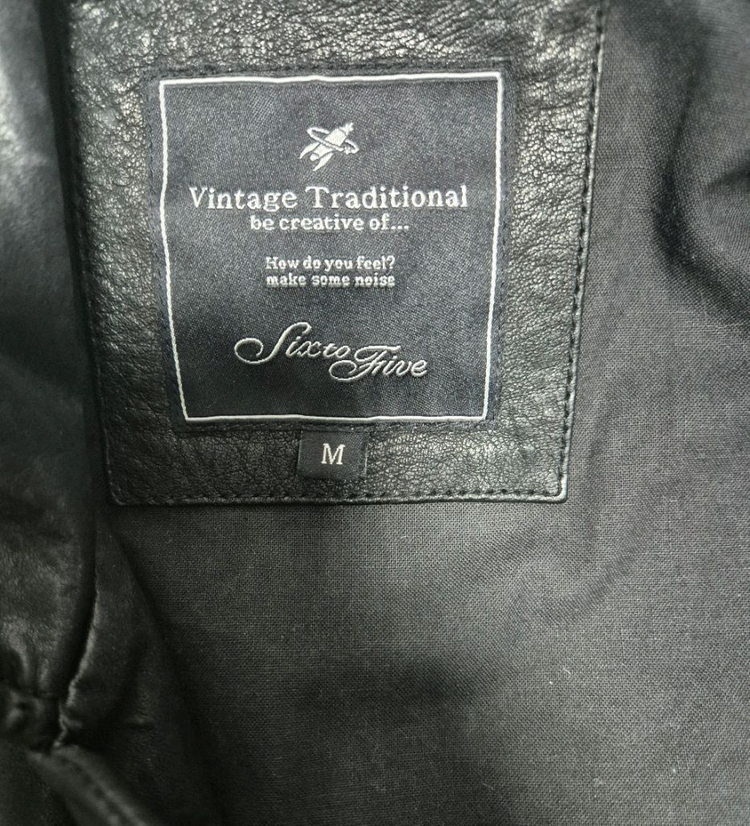 SixtoFive 빈티지 양가죽 라이더 가죽자켓--11