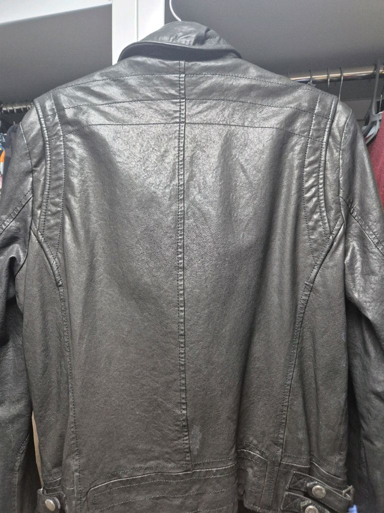 SixtoFive 빈티지 양가죽 라이더 가죽자켓--2