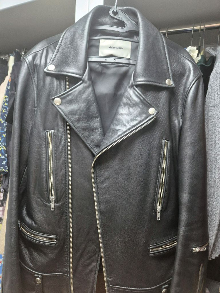 비바스튜디오 양가죽 라이더 가죽자켓--7
