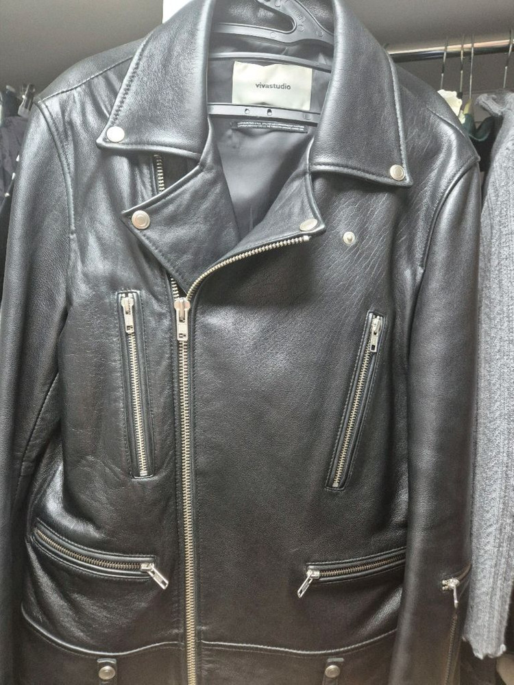 비바스튜디오 양가죽 라이더 가죽자켓--1