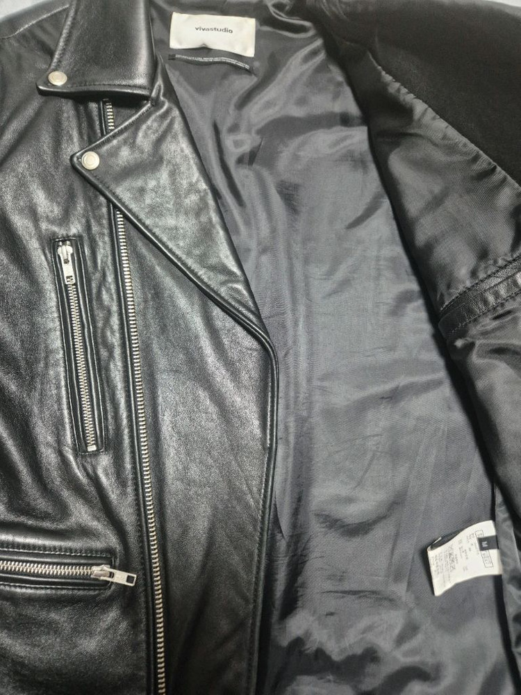 비바스튜디오 양가죽 라이더 가죽자켓--4