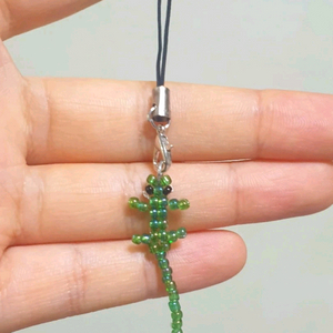 비즈 도마뱀 키링