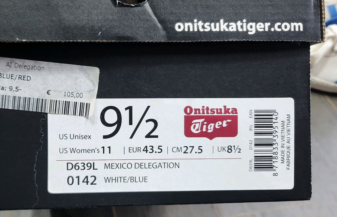 오니츠카 타이거 멕시코 델리게이션 D639L-0142 275사이즈--2