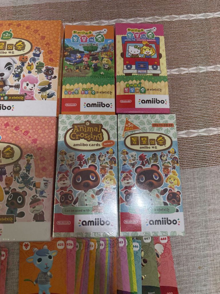 모동숲 아미보 카드 미개봉 박스 1.2.3.4.5탄 캠핑카 산리오 이미지