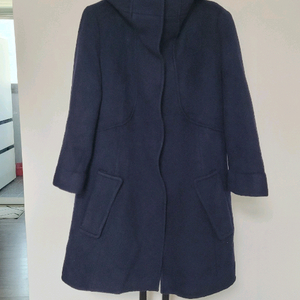 TIME 타임 캐시미어 울 후드코트-82사이즈 이미지