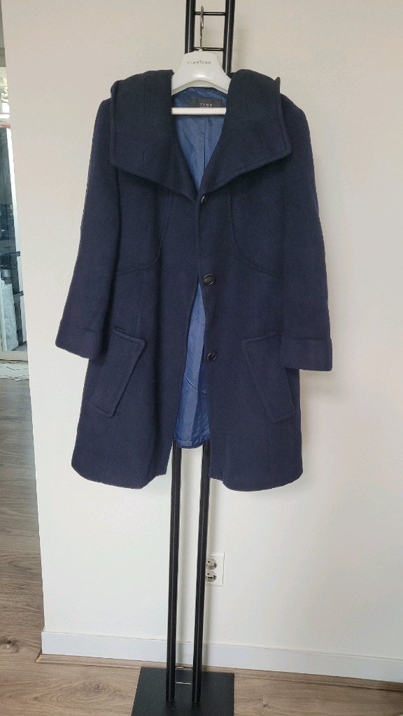 TIME 타임 캐시미어 울 후드코트-82사이즈 이미지
