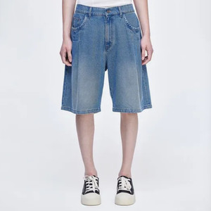 새상품 송지오옴므 레벨 볼륨 와이드 데님 쇼츠 블루 SH3PT322BL