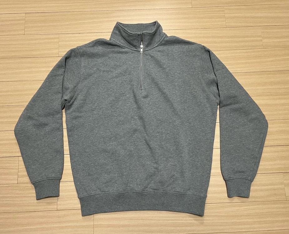 [M] 지오다노 프렌치 테리 하프집업 목넥 풀오버 그레이--1