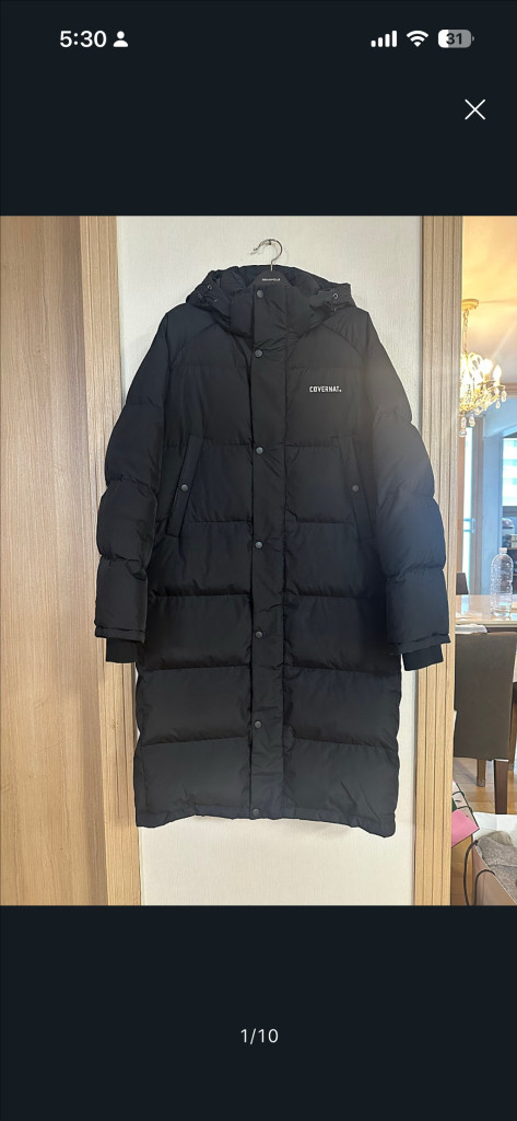 커버낫X리복 콜라보 구스다운 롱패딩 S 90 상태 좋아요 남녀공용 이미지