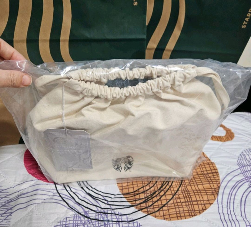 미개봉]스타벅스 특화매장 MD 경동1960 그린 미니 토트백 가방--1