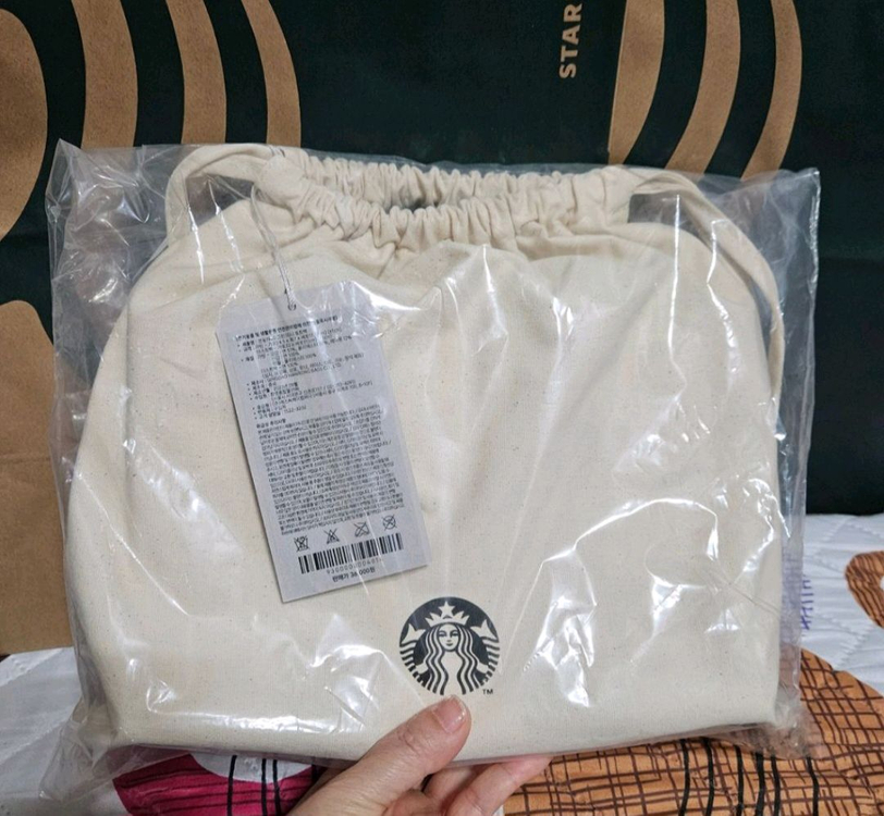 미개봉]스타벅스 특화매장 MD 경동1960 그린 미니 토트백 가방--3