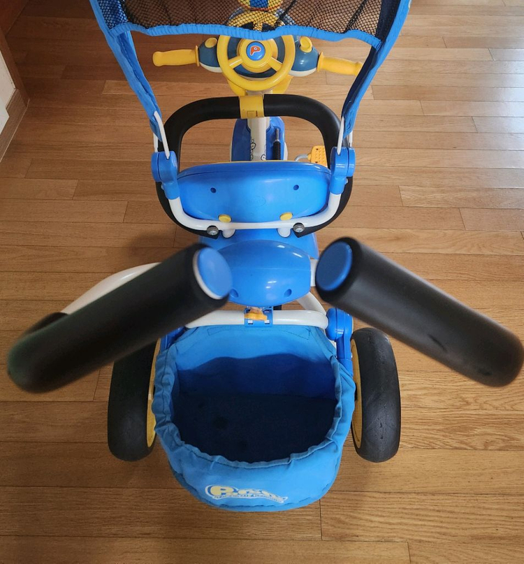 (단종품) 유아 뽀로로 유모차 세발 자전거--3