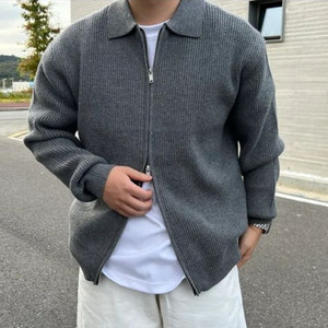 니트 집업 (블랙) 이미지