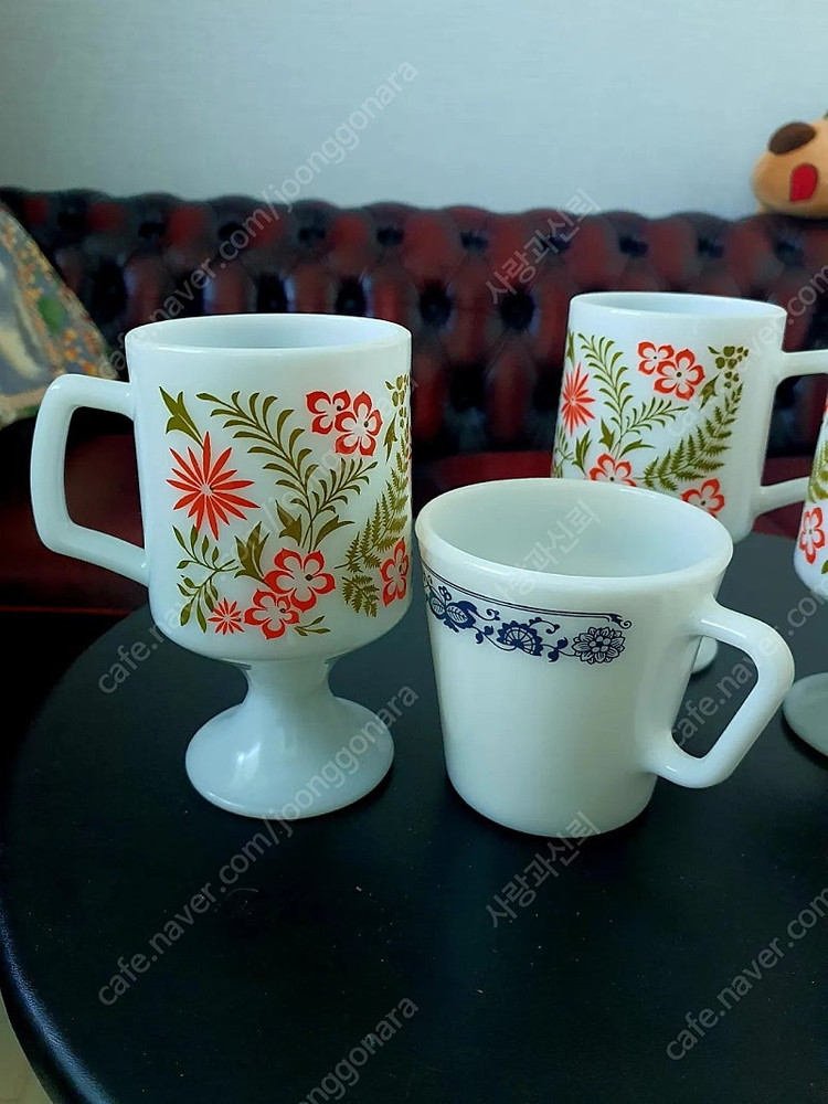 빈티지 패더럴글라스 스텐딩머그--3