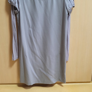 쥬크 회색 퍼프 소매 레이어드 원피스