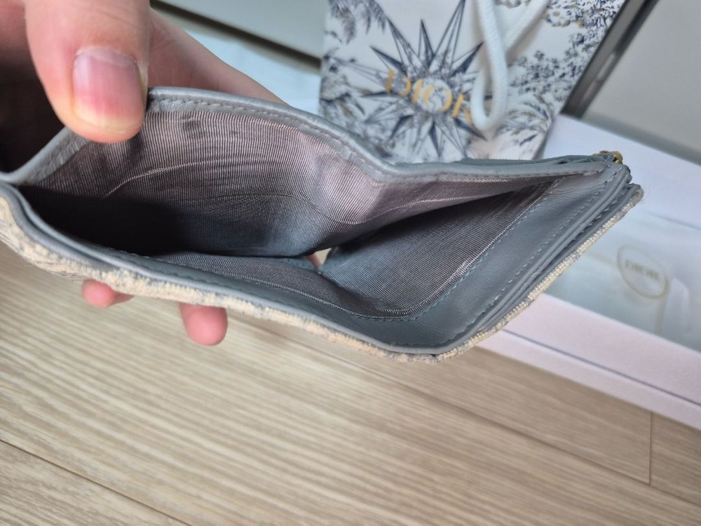 풀박스 디올 정품 오블리크 로투스 새들 반지갑 팝니다 이미지