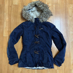 아베크롬비 여성 토글 양털 숏코트 네이비 M