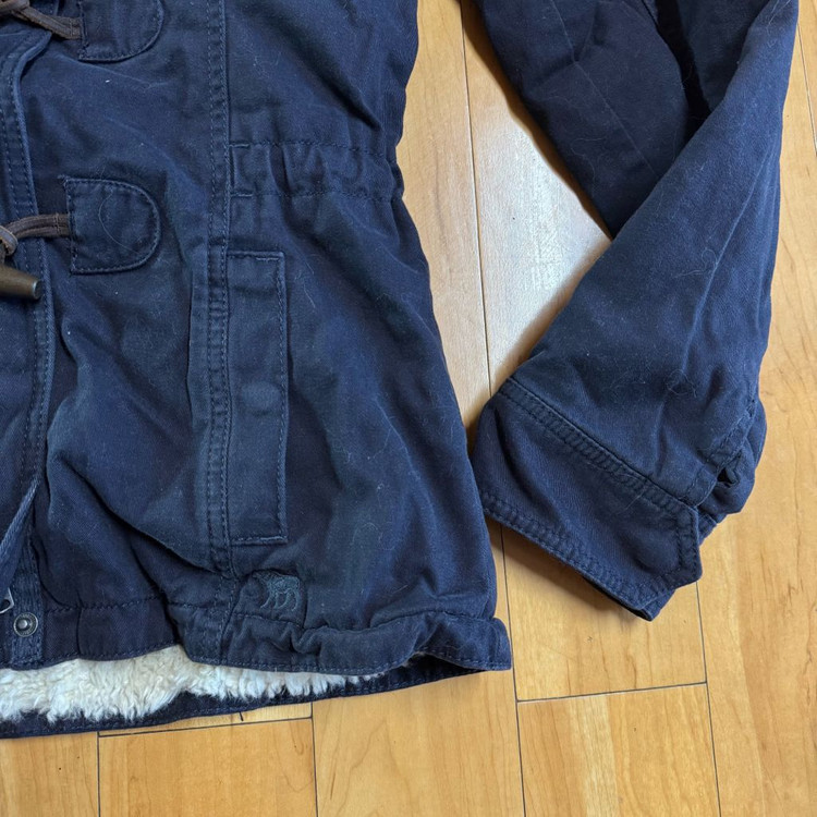 아베크롬비 여성 토글 양털 숏코트 네이비 M--2