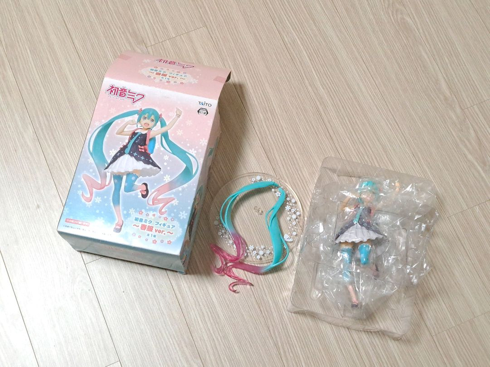 타이토 보컬로이드 사계절 봄 옷 하츠네미쿠 하츠네 미쿠 피규어 스케일--2