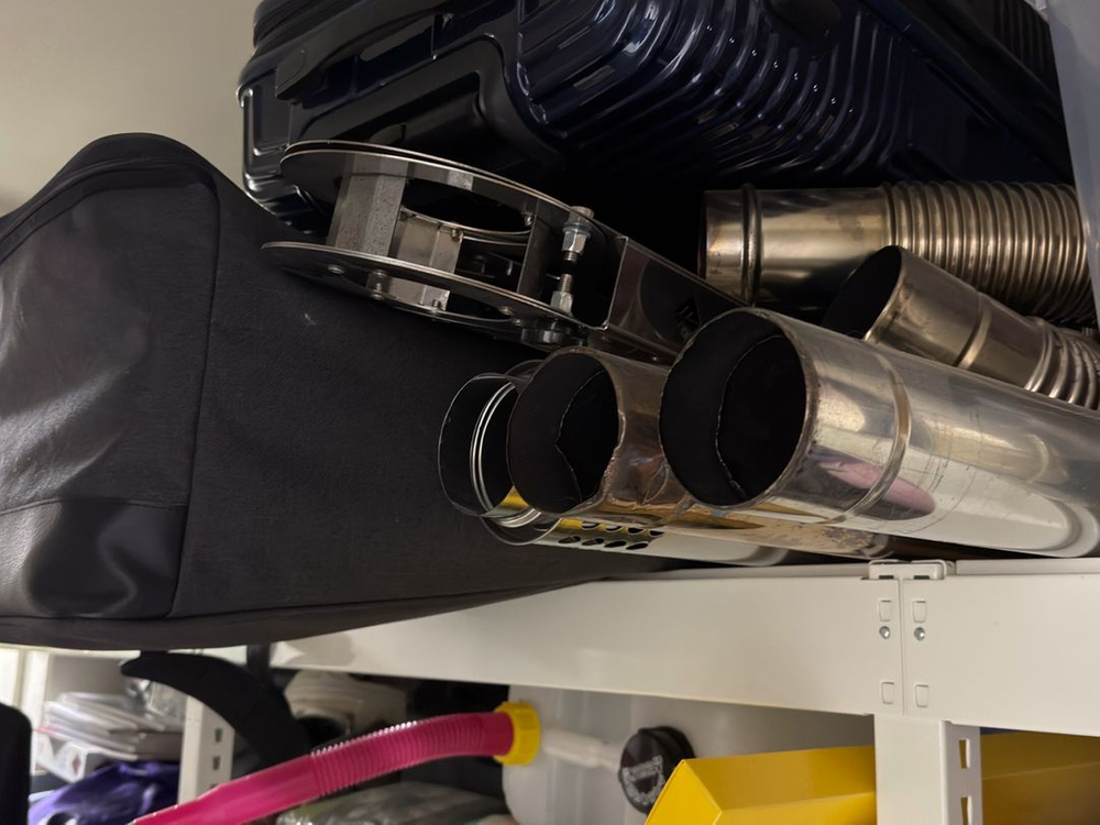 캠핑 화목난로 우드앤번 크로스오버 XL 풀셋 + 에코지안 에어로젯 흡출기 판매 이미지