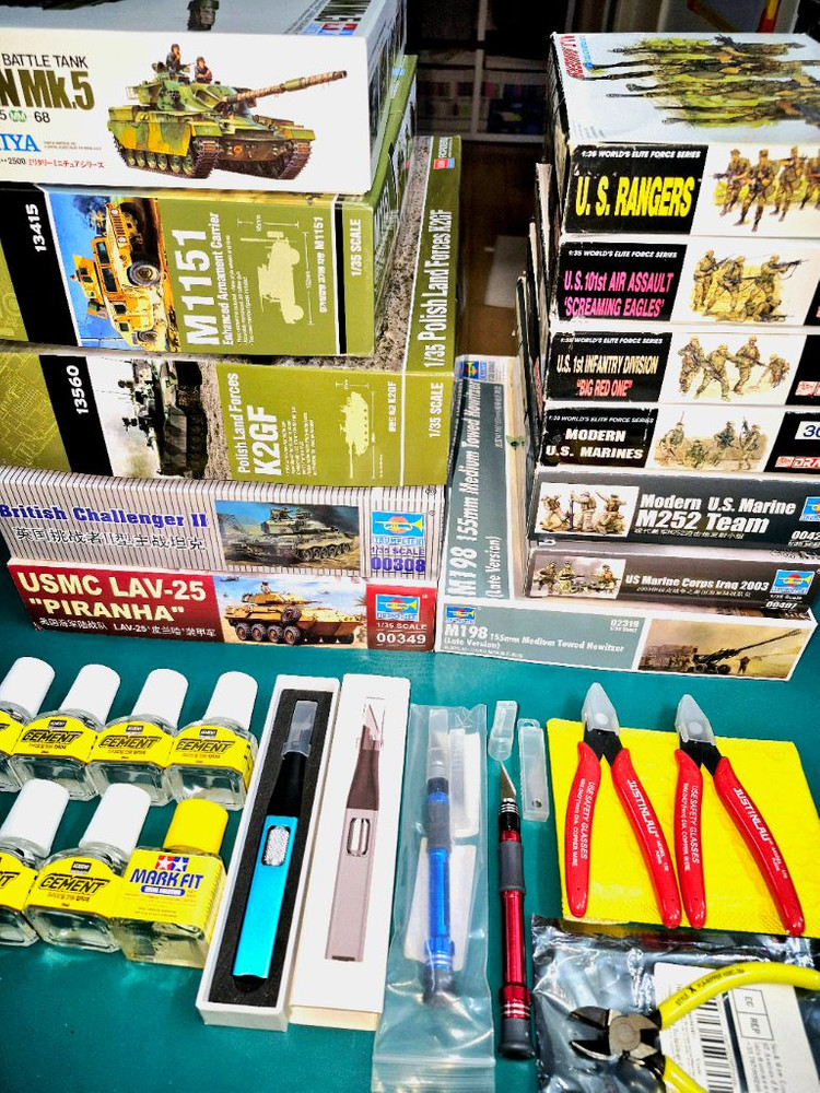 *개별판매*밀리터리프라모델1/35타미야,드레곤,트럼펫외전용공구류~바람에언덕에서--0