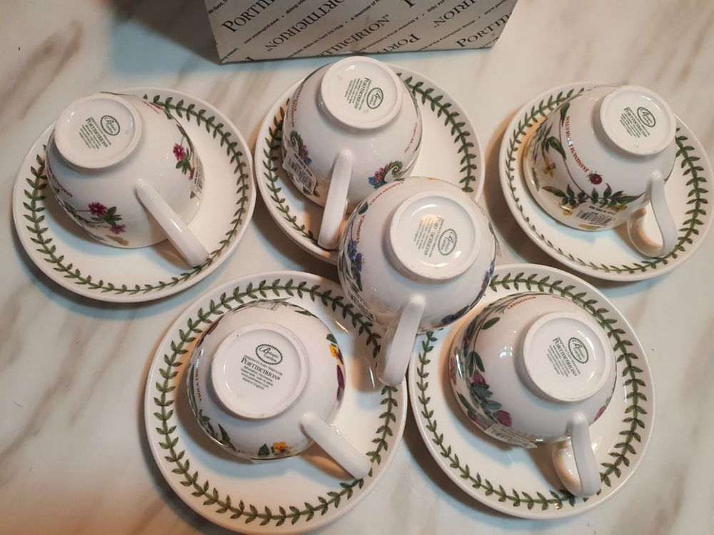 백화점정품) 영국포트메리온BF커피잔0.28L 6셋트 새--4