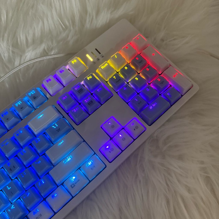 앱코 해커K8200파스텔 블루 크리스탈키캡 게이밍키보드--6